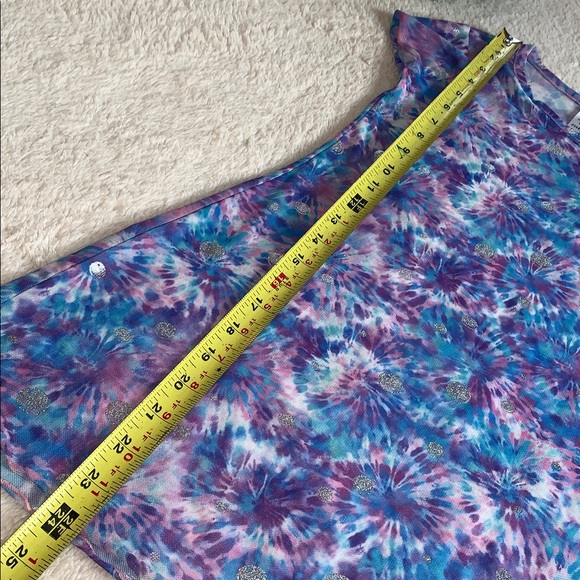 Disney Ily Purple Blue Mesh Swim Cover Up 5/6 GUC Tie Dye - Picture 8 of 15